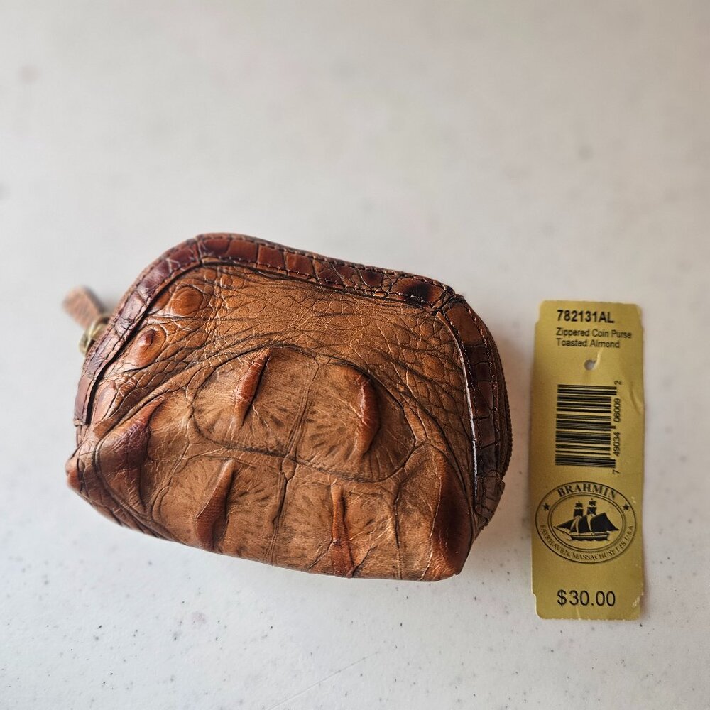 NWT Brahmin Coin-Purse Keychain Almond Melbourne Y2K Original